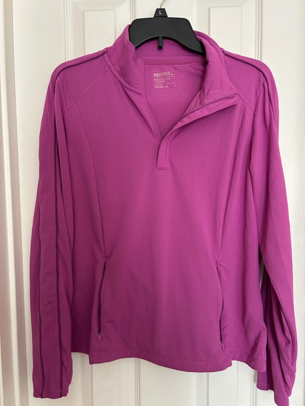 Mondetta Bright Pink Performance Quarter-Zip size large